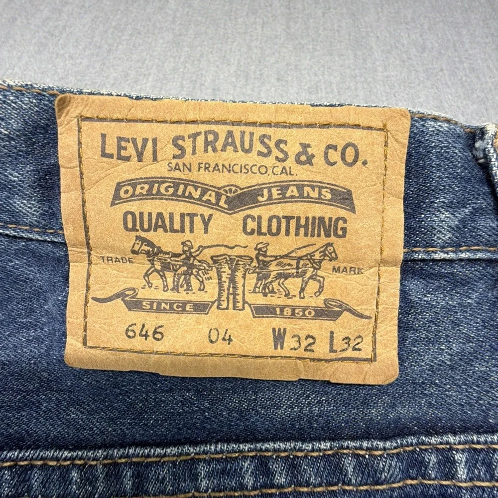 Vintage Levi's 646 Orange Tab Bellbottom Flare Denim 32x32 (Fits 30x32)